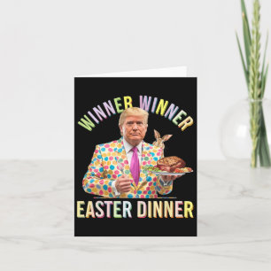 Gewinner Ostern Abendessen Präsident Trump glückli Karte