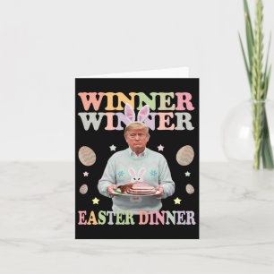 Gewinner Ostern Abendessen Präsident Trump glückli Karte