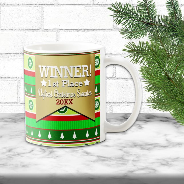 GEWINNER-Preis Ugge Christmas Sweater Muster Tasse (Von Creator hochgeladen)