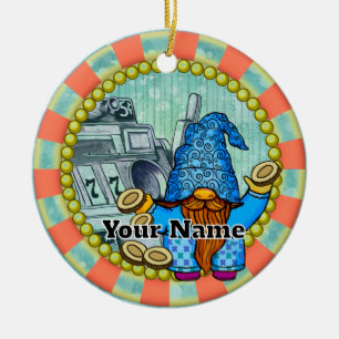 Gewinner-Slots-Gnom Keramik Ornament