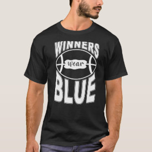 Gewinner tragen das Blue High School Football Game T-Shirt