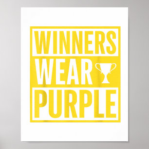 Gewinner tragen das Lila School Sports Team Pride  Poster