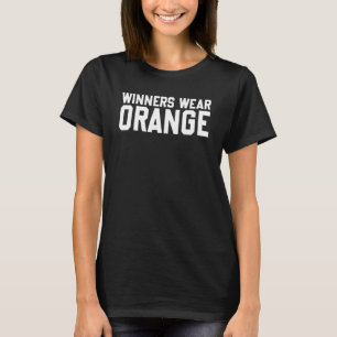 Gewinner tragen Orange Team Spirit Game Competitio T-Shirt