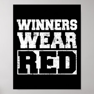 Gewinner tragen Red Funny Team Spirit Game War Cam Poster