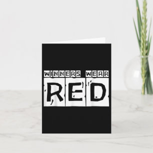 Gewinner tragen Red Spirit Wear Team Game Color Wa Karte