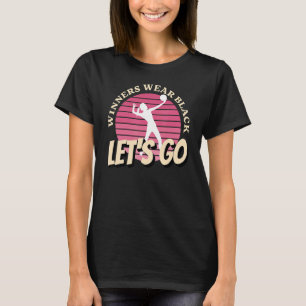 Gewinner tragen schwarze Ließe Go Black Team Schoo T-Shirt