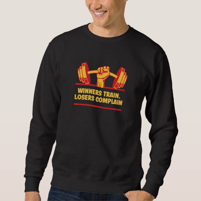 Gewinner Trainingsverlustern Beschwerde Workout Mo Sweatshirt (Vorderseite)