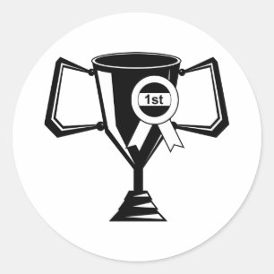 Gewinner-Trophäe Runder Aufkleber