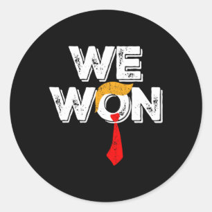 Gewinner Trump Vance Wir gewannen mit Byck America Runder Aufkleber