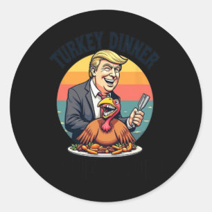 Gewinner Türkei Abendessen Donald Trump Funny Thi Runder Aufkleber