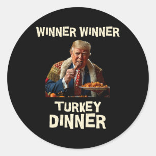 Gewinner Türkei Abendessen Erntedank Donald Tr Runder Aufkleber