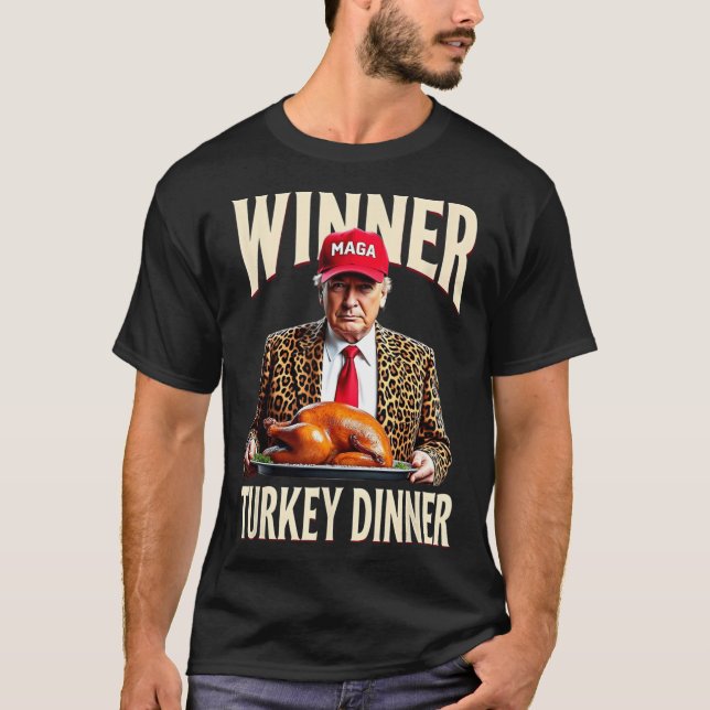 Gewinner Türkei Abendessen Funny Trump T-Shirt (Vorderseite)