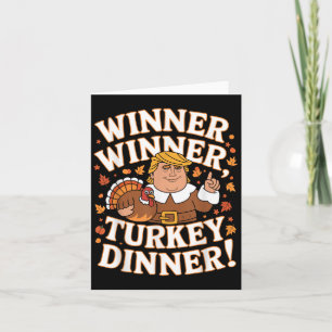 Gewinner Türkei Abendessen Funny Trump Thanksgivi Karte