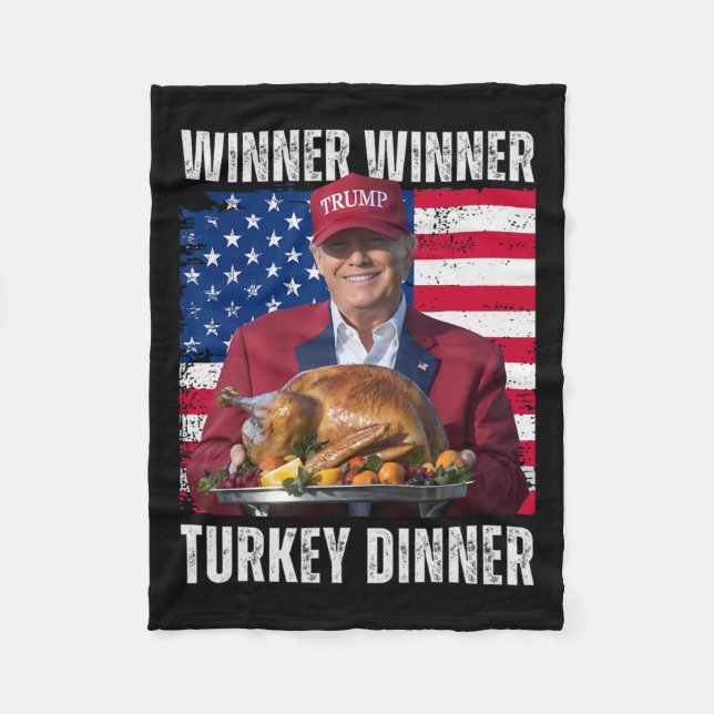 Gewinner Türkei Abendessen Spaß Funny Trump als Ge Fleecedecke (Vorderseite)