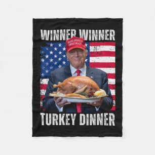 Gewinner Türkei Abendessen Spaß Funny Trump als Ge Fleecedecke