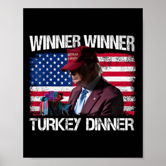 Gewinner Türkei Abendessen Spaß Funny Trump als Ge Poster (Vorne)