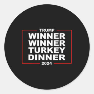 Gewinner Türkei Abendessen Trump 47 Sieg Danke Runder Aufkleber