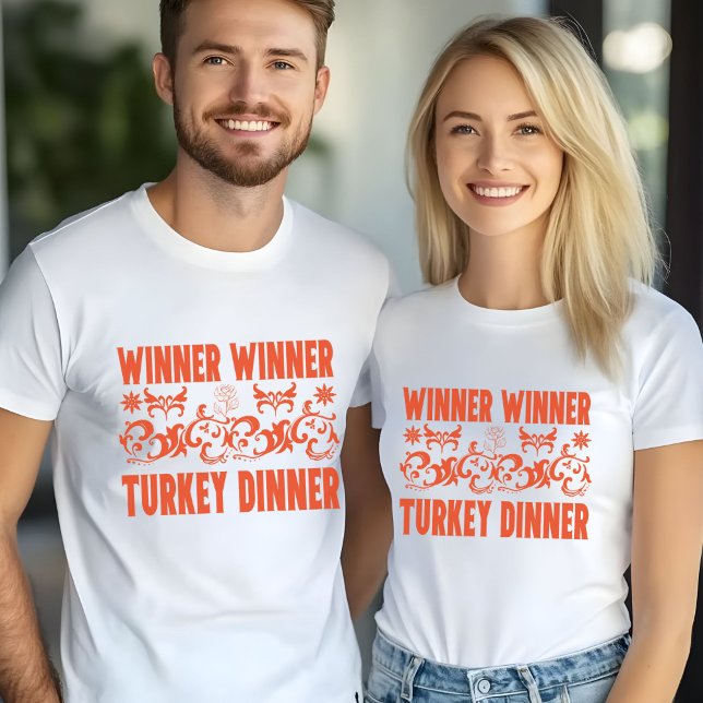 Gewinner Türkei Abendessen Tshirt (Winner winner turkey dinner couple tshirts)