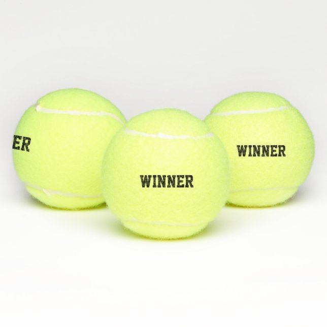 Gewinner Typografie Motivierend Champion Tennisbälle (Multi)