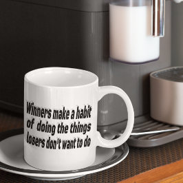 Gewinner verlieren Motivierend Angebot Kaffeetasse