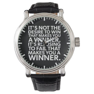 Gewinner - Verweigerung Versagen - Workout Motivie Armbanduhr