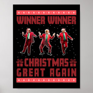 Gewinner Weihnachten Große Weihnachtsfeier Santa T Poster