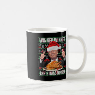 Gewinner Weihnachtsessen Spaß Funny Trump X Kaffeetasse