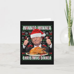 Gewinner Weihnachtsessen Spaß Funny Trump X Karte