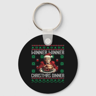 Gewinner Weihnachtsessen Weihnachtsessen Santa Tru Schlüsselanhänger