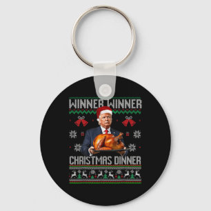 Gewinner Weihnachtsessen Weihnachtsessen Santa Tru Schlüsselanhänger