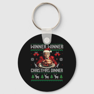 Gewinner Weihnachtsessen Weihnachtsessen Santa Tru Schlüsselanhänger