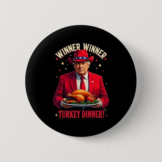 Gewinnerin Funny Sieger Türkei Dinner Trump Pjs Da Button (Vorderseite)