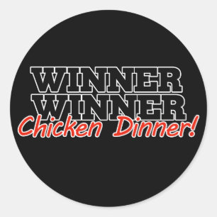 Gewinnerin Runder Aufkleber