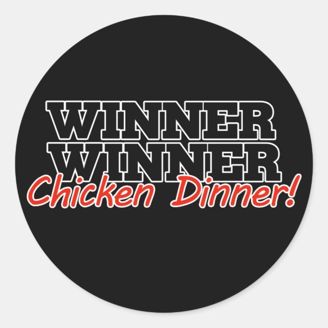 Gewinnerin Runder Aufkleber (Vorderseite)