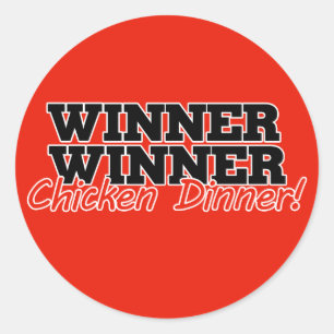 Gewinnerin Runder Aufkleber