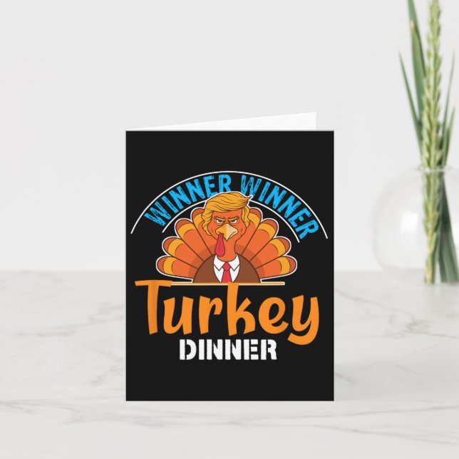 Gewinnerin Türkei Abendessen Funny Erntedank Tru Karte (Vorderseite)