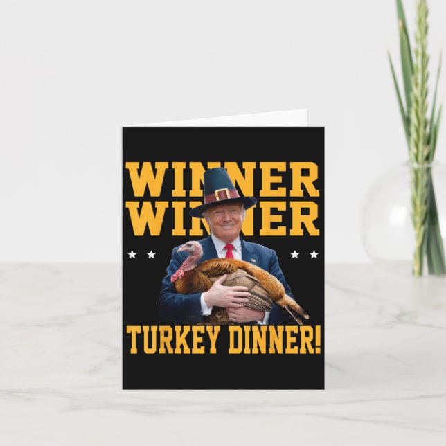 Gewinnerin Türkei Dinner Trump Erntedank Karte (Vorderseite)