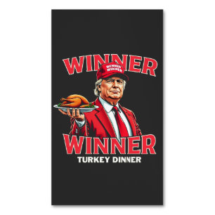 Gewinnerin Türkei Dinner Trump Erntedank Magnetische Visitenkarte