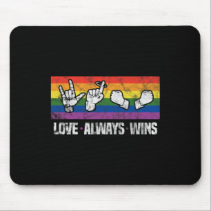 Gewinnt immer ASL Gehörlosigkeitsbewusstsein LGBT Mousepad