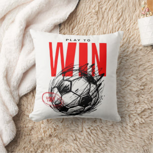 Gewinntuch-Fußball-Wurfkissen - Motivierend Kissen