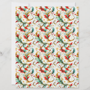 Gewirbeltes Weihnachts-Blumenbastelpapier