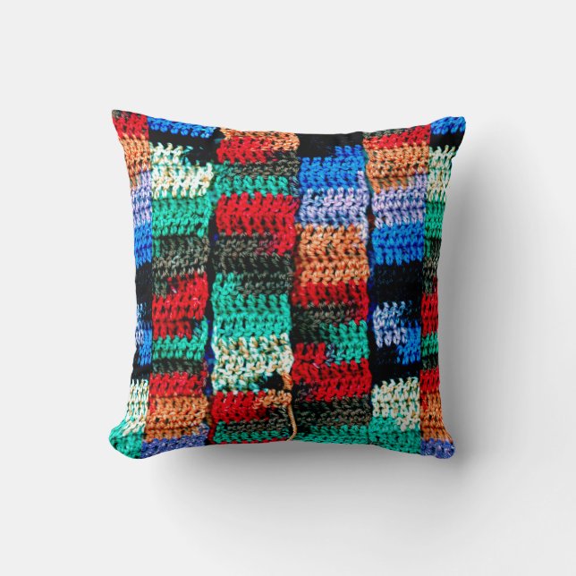 Gewirkter Blick auf hübschem Throw-Kissen Kissen (Vorderseite)