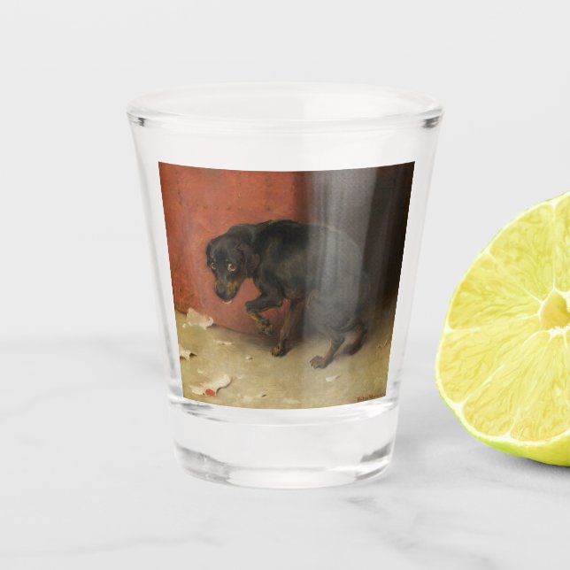 Gewissen macht uns alle zum Feigling Schnapsglas (Vorderseite)