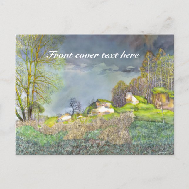 Gewitter im Frühjahr Postkarte (Vorderseite)