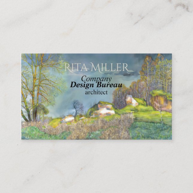 Gewitter im Frühjahr Visitenkarte (Vorderseite)