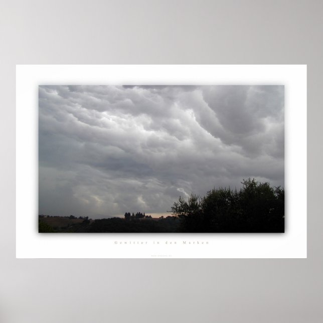 Gewitter in den Marken Poster (Vorne)