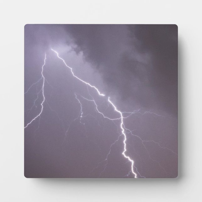 Gewitter mit vielen Blitzen Fotoplatte (Vorderseite)