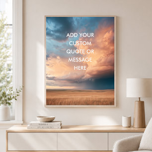Gewitter-Prärie - Erstellen Sie Ihren eigenen Spru Poster