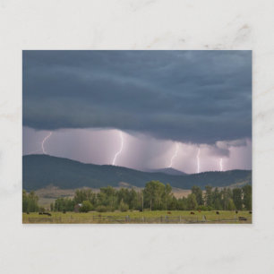 Gewitter produzierte Blitze im Jocko Postkarte