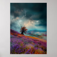 Gewitter über Lavendelfelder - Dramatisch